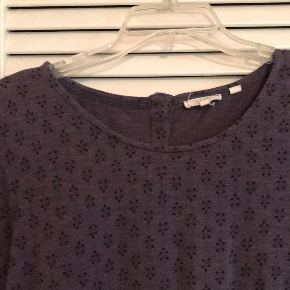 Fat Face Women’s Top Dark Plum color Black design 3/4 Sleeve Size 14 Boho - Picture 5 of 10